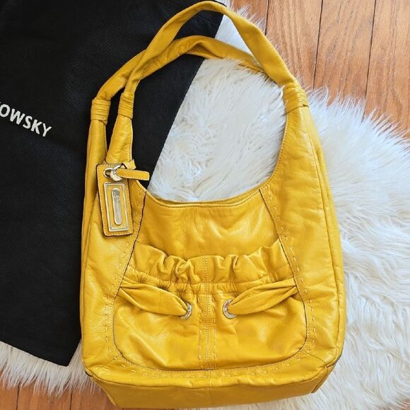 B. Makowsky Vibrant Yellow Shoulder Bag - Picture 2 of 5